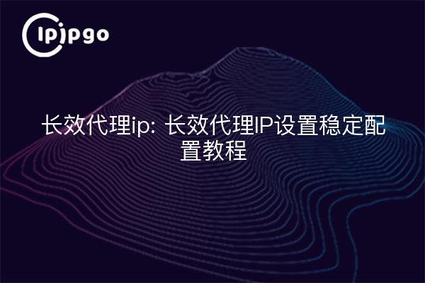 Langfristige Proxy-IP: Langfristige Proxy-IP-Einstellungen stabile Konfiguration Tutorial