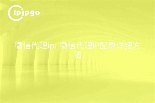 WeChat-Proxy-IP: WeChat-Proxy-IP-Konfigurationsdetailmethode