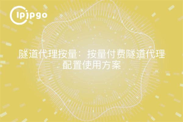 隧道代理按量:按量付费隧道代理配置使用方案