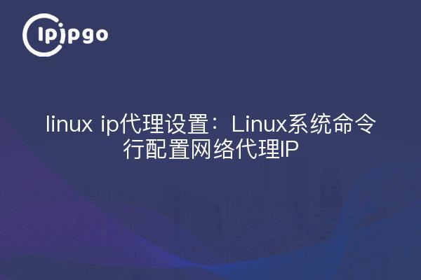 linux ip proxy settings: Linux system command line configuration network proxy IP