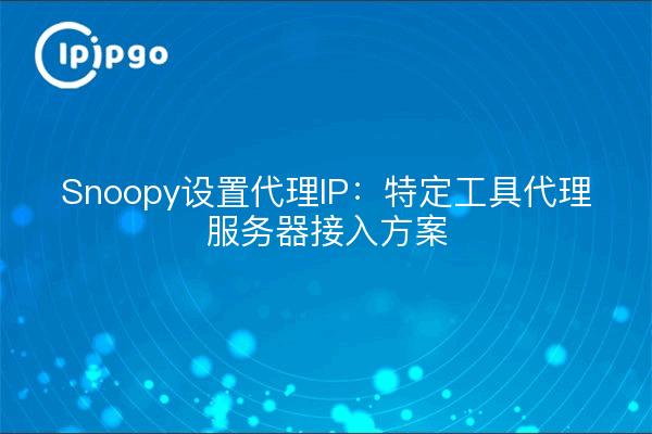 Snoopy Setup Proxy IP: Tool-spezifische Proxy-Server-Zugangslösung