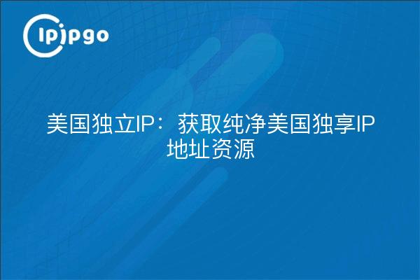 IP dédiée aux États-Unis : Obtenez une adresse IP dédiée aux États-Unis Ressource