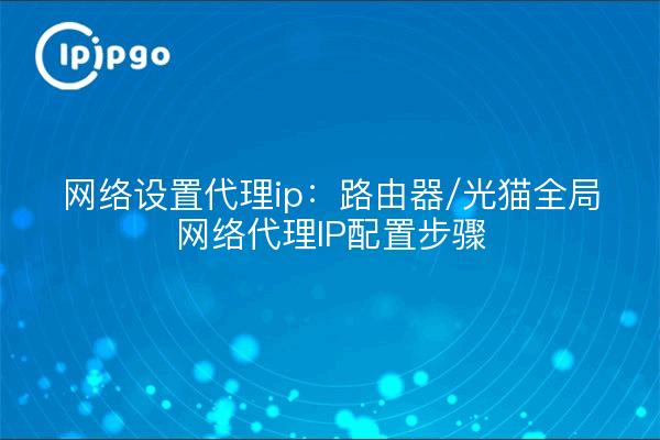 Network setup proxy ip: router/optical cat global network proxy IP configuration steps