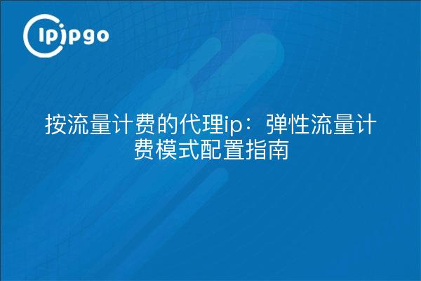 Proxy ip with per-traffic billing: Configuration Guide for Elastic Traffic Billing Mode