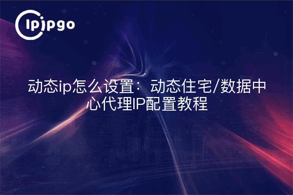ip dinámica cómo configurar: tutoriales de configuración de ip proxy dinámica residencial / centro de datos