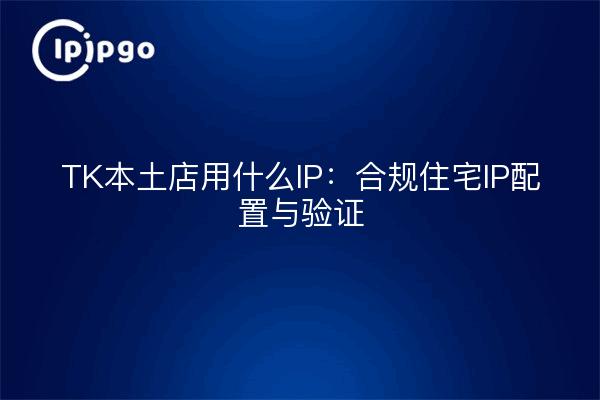TK本土店用什么IP：合规住宅IP配置与验证