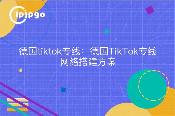 德国tiktok专线:德国TikTok专线网络搭建方案