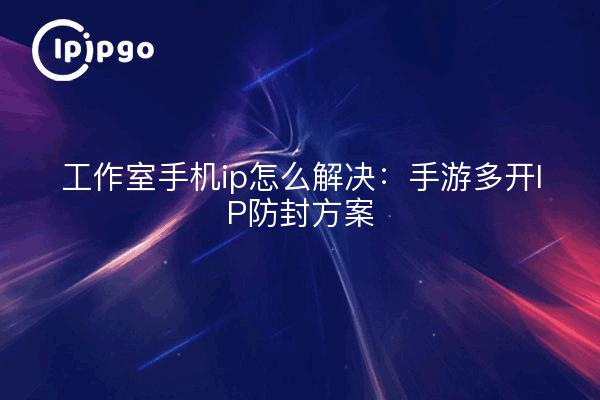 工作室手机ip怎么解决：手游多开IP防封方案