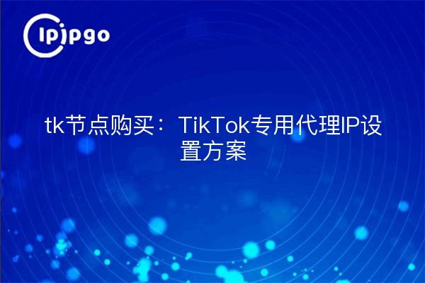 tk节点购买：TikTok专用代理IP设置方案