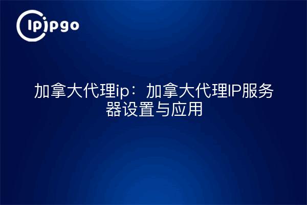 加拿大代理ip:加拿大代理IP服务器设置与应用