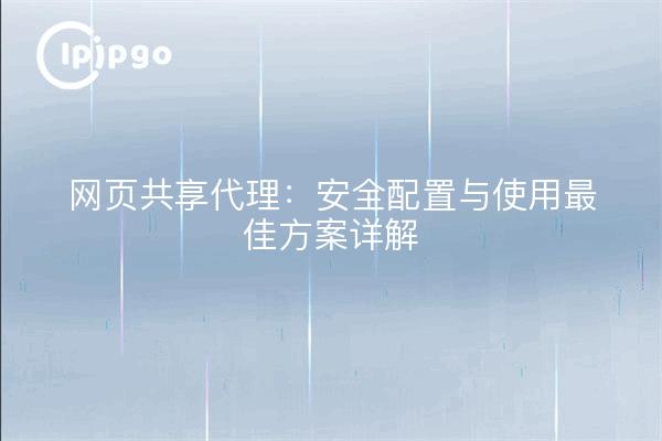 Web Sharing Proxy: Explicación de la configuración de seguridad y el uso de las mejores prácticas