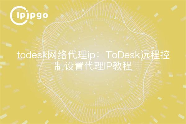 todesk网络代理ip：ToDesk远程控制设置代理IP教程