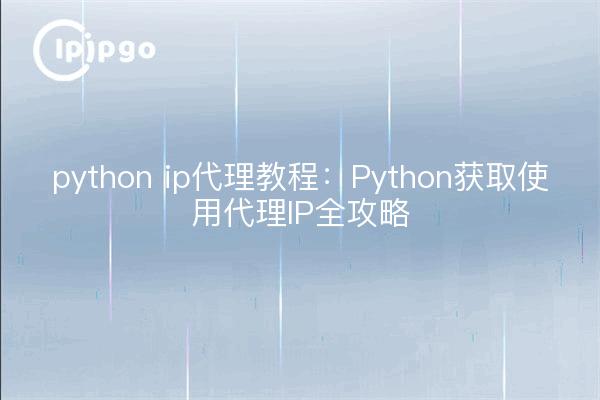 python ip代理教程：Python获取使用代理IP全攻略