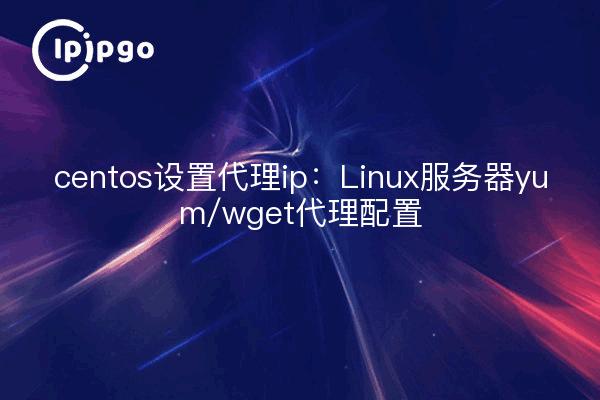 centos set proxy ip: Linux server yum/wget proxy configuration