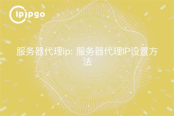 Server Proxy IP: How to set up Server Proxy IP