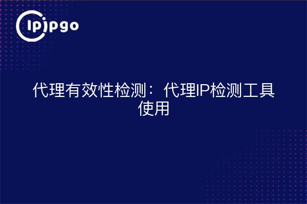 Détection de la validité du proxy : outil de détection de l'IP du proxy à utiliser