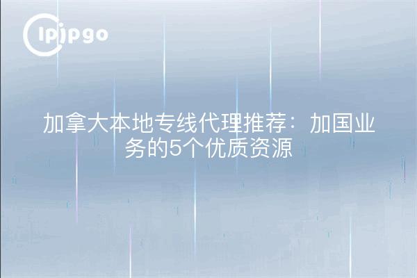 Recommendations for Local Dedicated Agents in Canada: 5 Quality Resources for Business in Canada