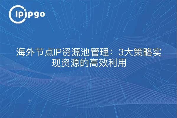 海外节点IP资源池管理：3大策略实现资源的高效利用