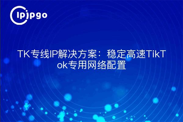 TK专线IP解决方案:稳定高速TikTok专用网络配置
