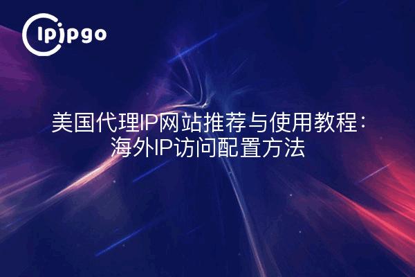 美国代理IP网站推荐与使用教程：海外IP访问配置方法