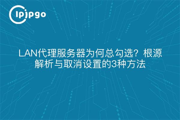 ¿Por qué está siempre marcado LAN Proxy Server? Análisis de la causa y 3 formas de cancelar la configuración
