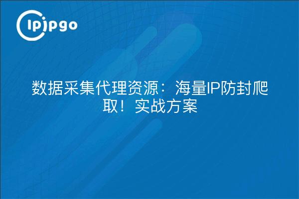 Ressources pour les agents de collecte de données : recherche massive d'IP anti-blocking ! Programme pratique