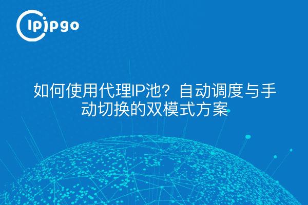 Wie verwendet man einen Proxy-IP-Pool? Dual-Mode-Lösung mit automatischer Planung und manueller Umschaltung