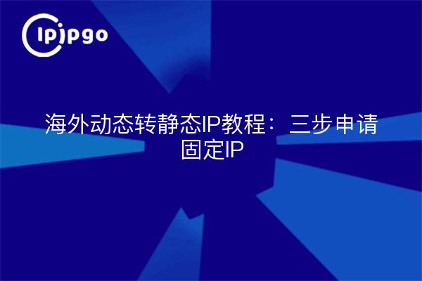 Anleitung zum Wechsel von einer dynamischen zu einer statischen IP im Ausland: drei Schritte zur Beantragung einer festen IP