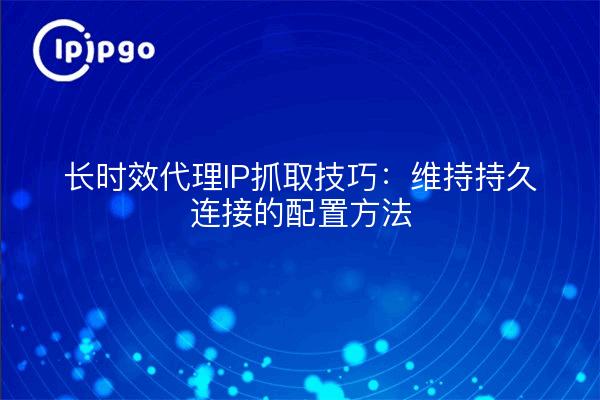 长时效代理IP抓取技巧：维持持久连接的配置方法