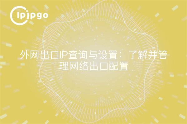 外网出口IP查询与设置:了解并管理网络出口配置