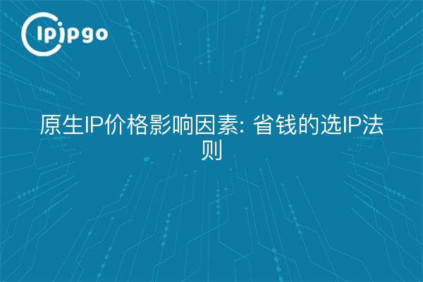 原生IP价格影响因素: 省钱的选IP法则