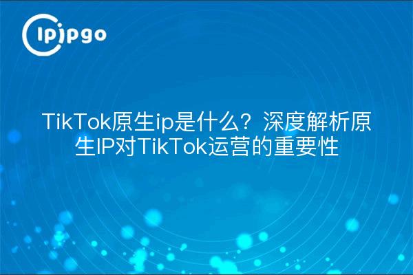 Qu'est-ce que l'IP native de TikTok ? Un aperçu approfondi de l'importance de l'IP native pour les opérations de TikTok.