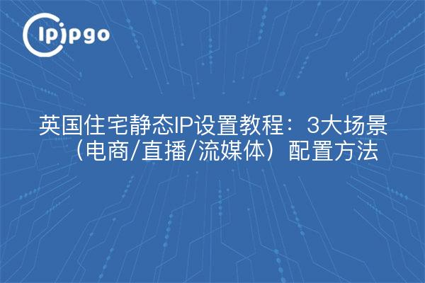 Tutorial zur Einrichtung einer statischen IP für Privatanwender in Großbritannien: 3 wichtige Szenarien (E-Commerce/Live/Streaming) Konfigurationsmethoden