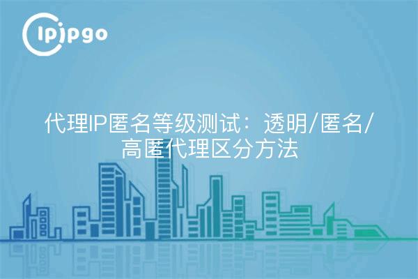 代理IP匿名等级测试:透明/匿名/高匿代理区分方法
