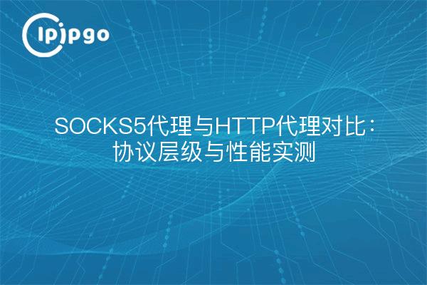 SOCKS5 Proxy vs. HTTP Proxy: Protocol Hierarchy and Performance Measurements
