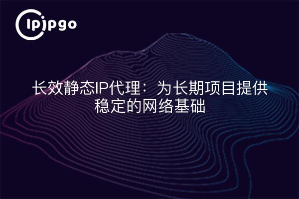 长效静态IP代理:为长期项目提供稳定的网络基础