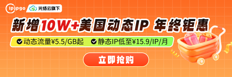 新增10W+美国动态IP年终钜惠