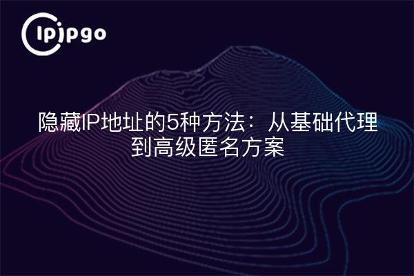 隐藏IP地址的5种方法:从基础代理到高级匿名方案