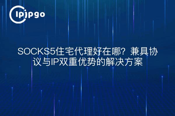 SOCKS5住宅代理好在哪？兼具协议与IP双重优势的解决方案