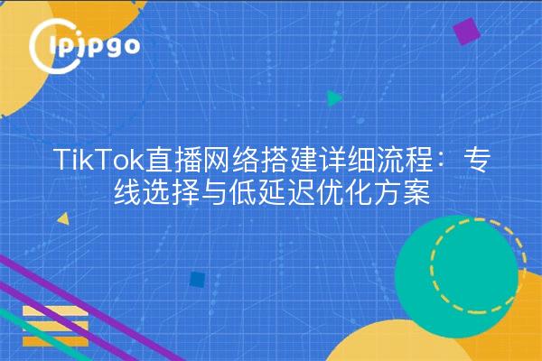 TikTok直播网络搭建详细流程:专线选择与低延迟优化方案