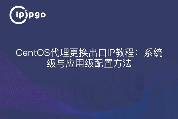 CentOS代理更换出口IP教程：系统级与应用级配置方法