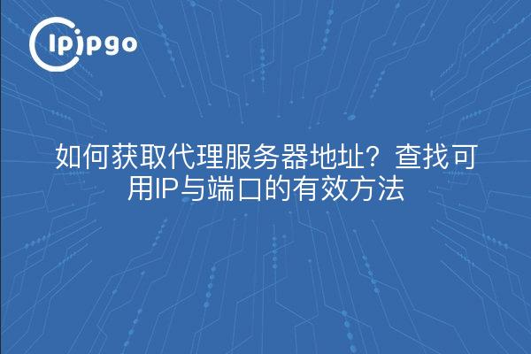 如何获取代理服务器地址？查找可用IP与端口的有效方法