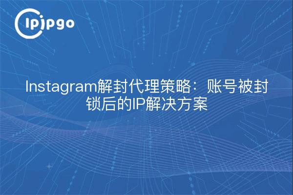 Instagram解封代理策略：账号被封锁后的IP解决方案