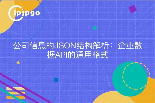 公司信息的JSON结构解析：企业数据API的通用格式