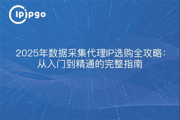 La guía completa para la recogida de datos Proxy IP Shopping en 2025: de principiante a experto