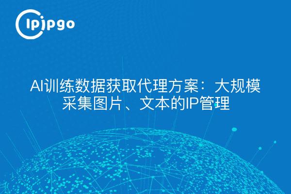 AI训练数据获取代理方案:大规模采集图片、文本的IP管理