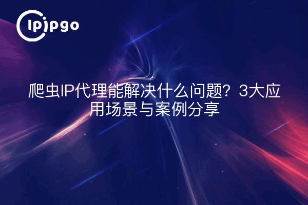 爬虫IP代理能解决什么问题?3大应用场景与案例分享