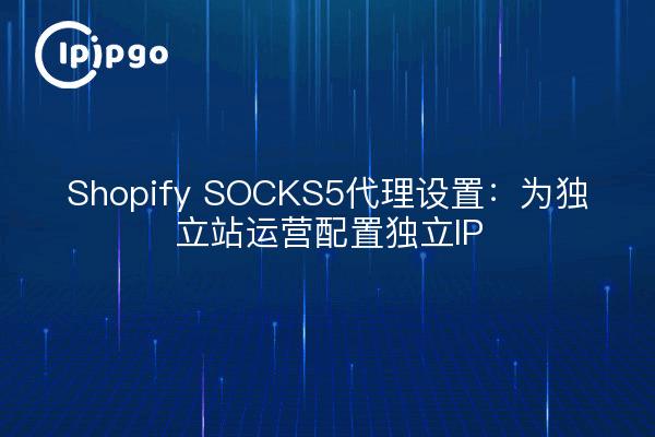 Shopify SOCKS5代理设置：为独立站运营配置独立IP