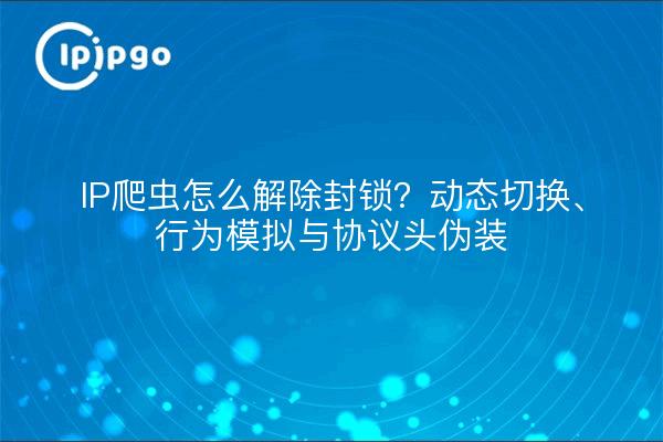 IP爬虫怎么解除封锁？动态切换、行为模拟与协议头伪装