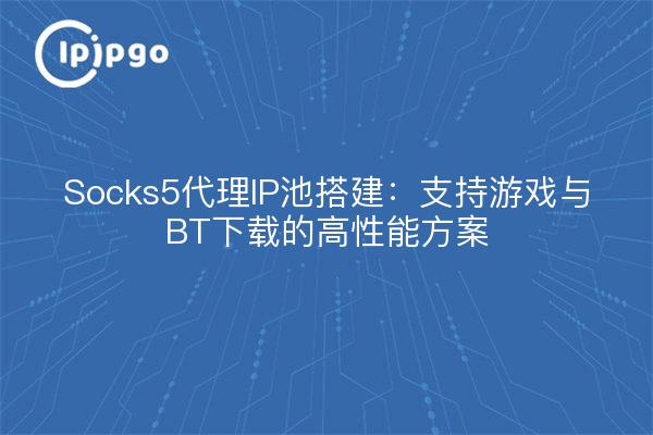 Socks5代理IP池搭建：支持游戏与BT下载的高性能方案